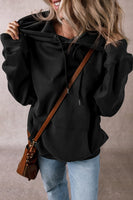 Drawstring Pocketed Long Sleeve Hoodie S-XL