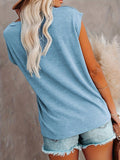 Full Size Round Neck Cap Sleeve T-Shirt S-3XL