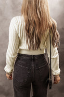 Cable-Knit Round Neck Long Sleeve Sweater S-XL