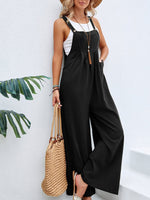 Full Size Square Neck Wide Strap Overalls S-3XL