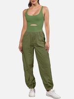 Cutout Scoop Neck Wide Strap Jumpsuit S-XL