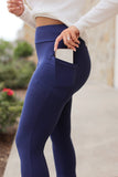 Navy FLARE Leggings with Pocket Size 4-28