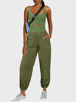 Cutout Scoop Neck Wide Strap Jumpsuit S-XL