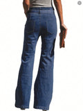 Tied Flare Jeans with Pockets S-XL