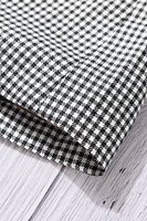 Plaid Lapel Collar Button Cuff Blazer S-2XL