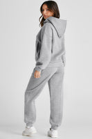 Dropped Shoulder Long Sleeve Hoodie and Pants Active Set S-2XL