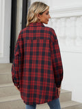 Plaid Collared Neck Long Sleeve Shirt S-2XL