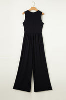 Round Neck Sleeveless Jumpsuit S-XL