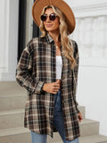 Plaid Collared Neck Long Sleeve Shirt S-2XL