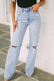 Distressed High Waist Jeans Size 6-18