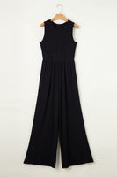 Round Neck Sleeveless Jumpsuit S-XL