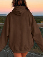 Drawstring Dropped Shoulder Hoodie S-2XL