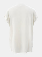 Full Size Round Neck Cap Sleeve T-Shirt S-3XL