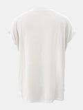 Full Size Round Neck Cap Sleeve T-Shirt S-3XL