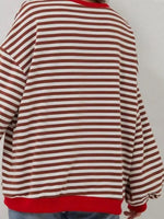 Striped Round Neck Long Sleeve T-Shirt S-XL