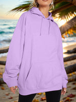 Drawstring Dropped Shoulder Hoodie S-2XL