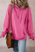 Drawstring Pocketed Long Sleeve Hoodie S-XL