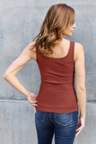 Basic Bae Fitted Full Size Square Neck Wide Strap Tank S-3XL