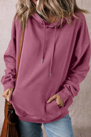 Drawstring Pocketed Long Sleeve Hoodie S-XL