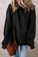 Drawstring Pocketed Long Sleeve Hoodie S-XL