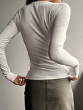 Half Button Long Sleeve T-Shirt S-L