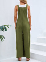 Full Size Square Neck Wide Strap Overalls S-3XL