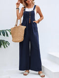 Full Size Square Neck Wide Strap Overalls S-3XL