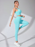 Scoop Neck Wide Strap Top and Pants Active Set S-L