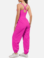 Cutout Scoop Neck Wide Strap Jumpsuit S-XL