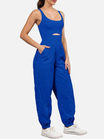 Cutout Scoop Neck Wide Strap Jumpsuit S-XL