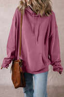 Drawstring Pocketed Long Sleeve Hoodie S-XL