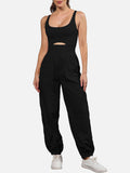 Cutout Scoop Neck Wide Strap Jumpsuit S-XL