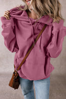 Drawstring Pocketed Long Sleeve Hoodie S-XL