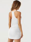 Scoop Neck Wide Strap Mini Dress XS-XL