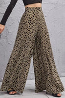 Animal Print High-Rise Culottes Pants S-XL