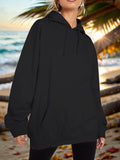 Drawstring Dropped Shoulder Hoodie S-2XL