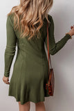 Square Neck Long Sleeve Mini Dress S-XL