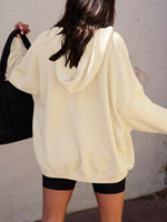 Dropped Shoulder Long Sleeve Hoodie S-XL