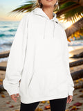 Drawstring Dropped Shoulder Hoodie S-2XL