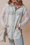 Pocketed Button Up Collared Neck Vest S-XL