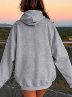 Drawstring Dropped Shoulder Hoodie S-2XL