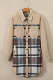 Pocketed Plaid Long Sleeve Mini Dress S-2XL