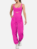 Cutout Scoop Neck Wide Strap Jumpsuit S-XL