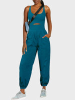 Cutout Scoop Neck Wide Strap Jumpsuit S-XL