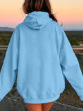 Drawstring Dropped Shoulder Hoodie S-2XL