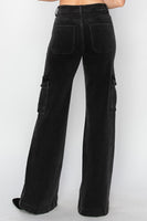 Risen Full Size High Rise Wide Leg Cargo Jeans 0-3XL