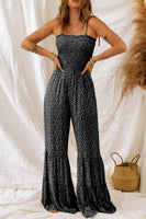 Floral Spaghetti Strap Wide Leg Jumpsuit S-XL