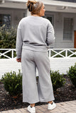 US Double Take Long Sleeve Top and Drawstring Pants Set S-3XL