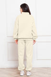 Half Zip Long Sleeve Sweatshirt and Pants Set S-2XL